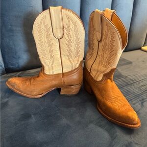 Leather authentic designer two-toned Cowboy Boots,hardly worn. Don't miss out!